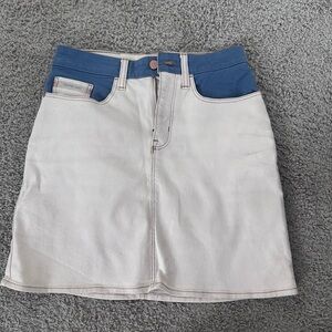 Calvin Klein Two-Tone Mini Skirt